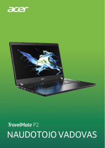 Vadovas Acer TravelMate P215-52G Nešiojamasis kompiuteris