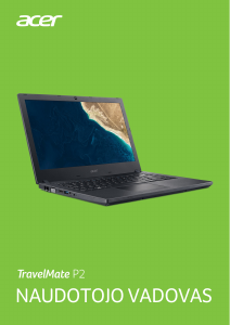 Vadovas Acer TravelMate P2410-G2-MG Nešiojamasis kompiuteris