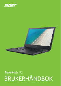 Bruksanvisning Acer TravelMate P2510-MG Laptop