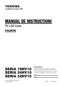 Manual Toshiba 19HV10G Televizor LCD