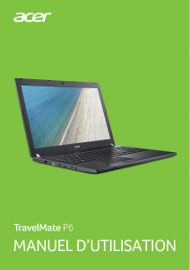 Mode d’emploi Acer TravelMate P658-G3-M Ordinateur portable