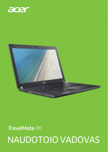 Vadovas Acer TravelMate P658-G3-M Nešiojamasis kompiuteris