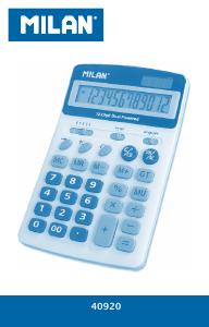 Manual Milan 40920 Calculator