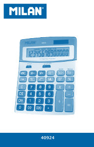 Manual Milan 40924 Calculator