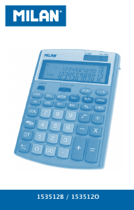 Instrukcja Milan 153512B Kalkulator