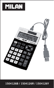 Manual Milan 1504126R Calculator