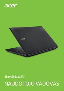 Vadovas Acer TravelMate TX50-G2 Nešiojamasis kompiuteris