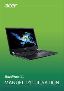 Mode d’emploi Acer TravelMate X314-51-MG Ordinateur portable