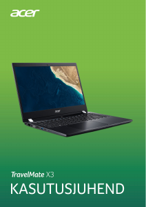 Kasutusjuhend Acer TravelMate X3310-MG Sülearvuti