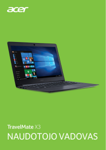 Vadovas Acer TravelMate X349-G2-M Nešiojamasis kompiuteris