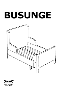 Handleiding IKEA BUSUNGE Bedframe