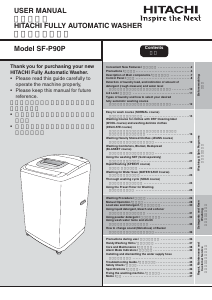 Handleiding Hitachi SF-P90P Wasmachine