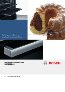 Rokasgrāmata Bosch HBA23B122S Cepeškrāsns