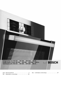 Vadovas Bosch HBA23R150E Orkaitė