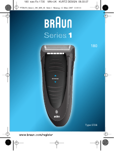 Brugsanvisning Braun 180 Series 1 Barbermaskine