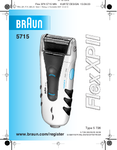 Εγχειρίδιο Braun 5715 Flex XP II Ξυριστική μηχανή