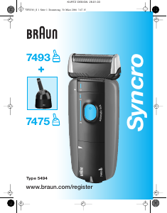Bruksanvisning Braun 7493 Syncro Barbermaskin