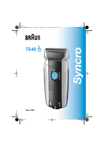 Manual Braun 7540 Syncro Shaver