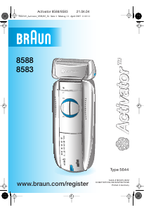 Manual Braun 8583 Activator Máquina barbear