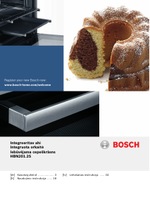 Rokasgrāmata Bosch HBN201W2S Cepeškrāsns
