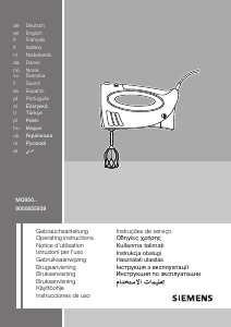 Manual Siemens MQ95020N Hand Mixer