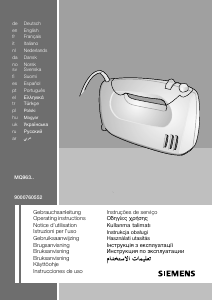 Käyttöohje Siemens MQ96300 Käsivatkain