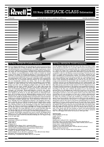 Brugsanvisning Revell set 05119 Ships Skipjack Class Submarine