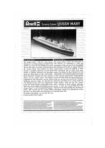 Manual de uso Revell set 05203 Ships Queen Mary