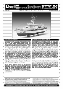 Manuale Revell set 05211 Ships Seenotkreuzer Berlin