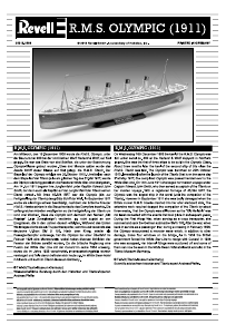 Manuale Revell set 05212 Ships R.M.S. Olympic