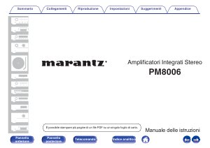 Manuale Marantz PM8006 Amplificatore