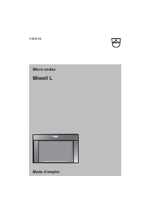 Mode d’emploi V-ZUG Miwell L Micro-onde