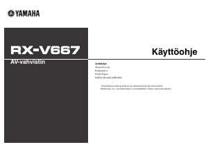 Käyttöohje Yamaha RX-V667 Vastaanotin