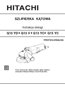 Instrukcja Hitachi G 13V Szlifierka kątowa