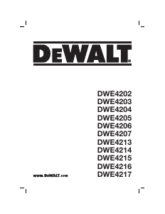 Manual DeWalt DWE4207 Angle Grinder