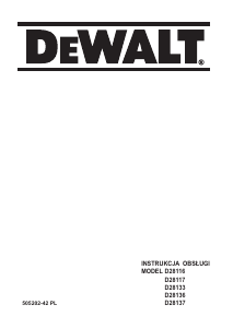 Instrukcja DeWalt D28117 Szlifierka kątowa