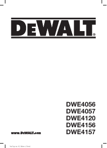 Handleiding DeWalt DWE4120 Haakse slijpmachine