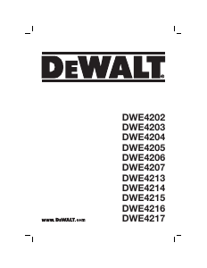 Manual DeWalt DWE4204 Angle Grinder