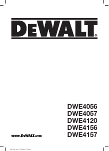 Mode d’emploi DeWalt DWE4056 Meuleuse angulaire