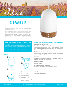 Mode d’emploi Ellia ARM-520 Seapnouir Diffuseur d'arôme