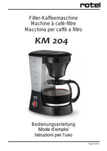 Mode d’emploi Rotel KM 204 Cafetière