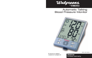 Manual Homedics BPA-250 WGN (Walgreens) Blood Pressure Monitor