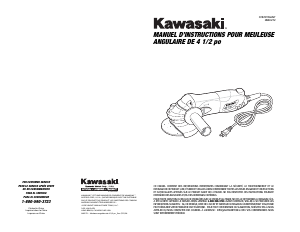Mode d’emploi Kawasaki 840272 Meuleuse angulaire