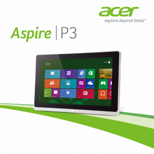 Manuál Acer Aspire P3-171 Laptop