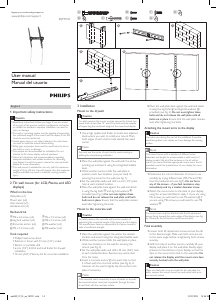 Manual de uso Philips SQM7441 Soporte de pared