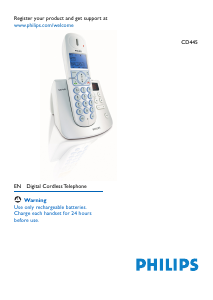 Kasutusjuhend Philips CD4451B Traadita telefon