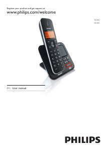 Manual Philips SE3651B Wireless Phone