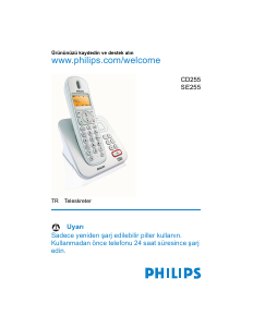 Kullanım kılavuzu Philips SE2552B Kablosuz telefon