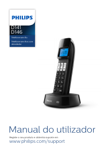 Manual Philips D1411B Telefone sem fio