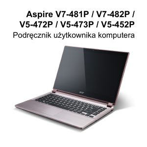 Instrukcja Acer Aspire V5-452PG Komputer przenośny